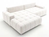 Ecksofa L-Form mit Schlaffunktion und Bettkasten Tulio Links Creme
