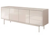 TV-Lowboard im Glamour-Stil mit Türen auf kaschmirfarbenen Füßen Vivance, Kaschmir Hochglanz