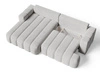 Ecksofa L-Form Links mit Schlaffunktion und Bettkasten Caleo Hellgrau