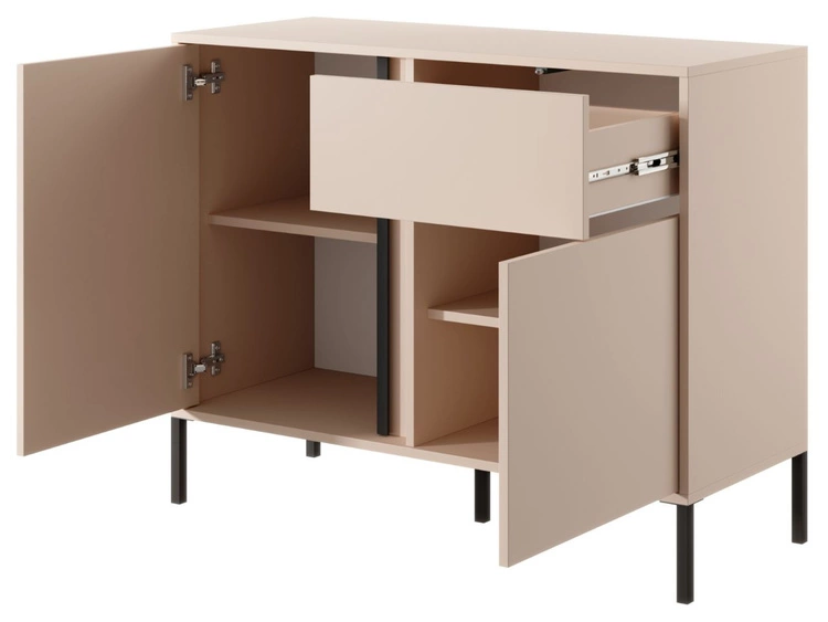 Kommode mit Türen und Schublade Dego Beige