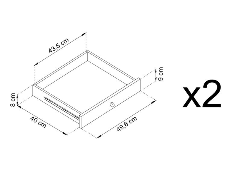 Schminktisch mit Schwarz Metallbeinen Amor Marineblau