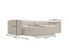 Ecksofa L-Form Rechts Moderne Cord Ecksofa Landi Hellbeige
