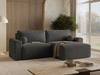 Ecksofa L-Form mit Schlaffunktion und Bettkasten Aurora Dunkelgrau