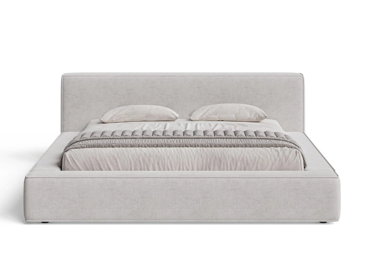 Polsterbett mit Bettkasten und Lattenrost 140x200 Mali Grau