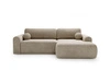 Ecksofa L-Form mit Schlaffunktion und Bettkasten Savana Rechts Beige