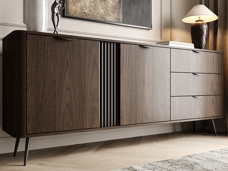 Hochkommode mit Türen und Schubladen Magico Eiche Dunin