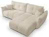 Ecksofa L-Form mit Schlaffunktion und Bettkasten Bene Beige