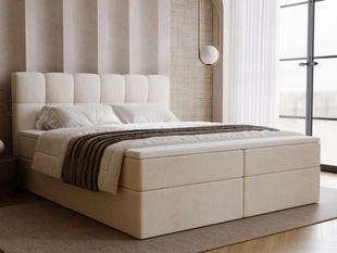 Boxspringbett mit Bettkasten 140x200 Maison Beige