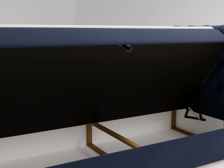 Boxspringbett mit Bettkasten 160x200 Montego Blau