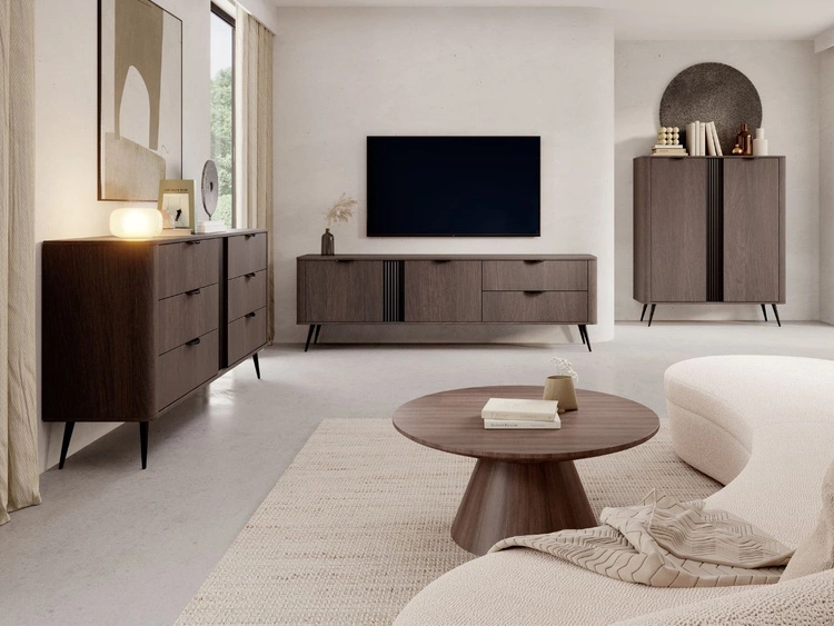 TV-Lowboard mit Türen und Schubladen 195 Magico Eiche Dunin