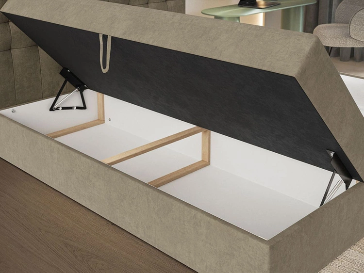 Boxspringbett mit Bettkasten 180x200 Denza Rosa