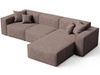 Ecksofa L-Form Rechts Arizona Braun