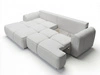 Ecksofa L-Form Links mit Schlaffunktion und Bettkasten Bonno Grau