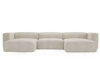 Wohnlandschaft Universell Moderne Cord Ecksofa Landi Beige