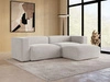 Ecksofa L-Form Rechts Moderne Cord Ecksofa Landi Hellbeige