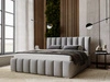 Polsterbett mit Bettkasten und Lattenrost 200x200 Neos Grau