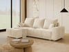 Ecksofa L-Form mit Schlaffunktion und Bettkasten Monti Links Beige
