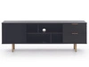 TV-Lowboard mit Schubladen und Türen Ankara Schwarz Matt