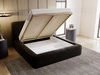 Polsterbett mit Bettkasten und Lattenrost 200x200 Amaro Schwarz