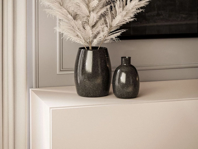 TV-Schrank für das Wohnzimmer 180 cm mit goldenen Metallbeinen und LED-Beleuchtung Aurelie Kaschmir matt