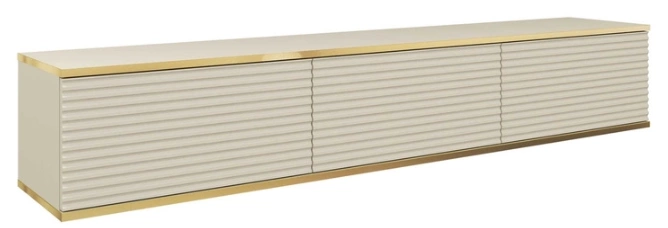 Dreitüriger Hänge Lowboard-TV Diolo Beige 175 cm