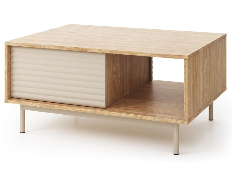 Ein Möbelset mit LED-Beleuchtung für das Wohnzimmer Rapallo Kaszmir, Eiche Geölte