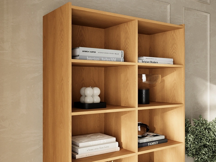 Bücherregal mit Türen Azumi Karamell Eiche