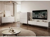 TV-Lowboard mit Türen Abios Beige, Scandi Eiche
