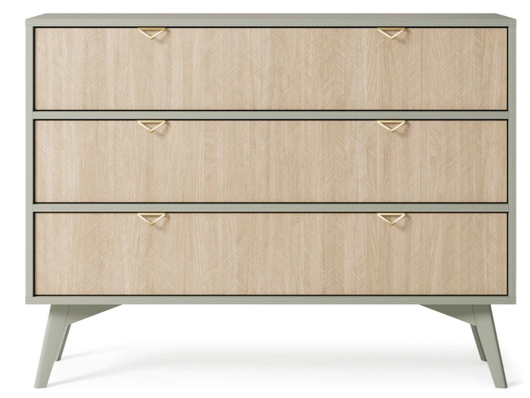 Kommode mit drei Schubladen Modena Grün