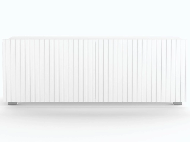 TV-Lowboard mit Türen 100 cm Kioto Weiß matt