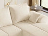 Ecksofa L-Form mit Schlaffunktion und Bettkasten Monti Rechts Beige
