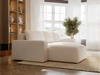 Ecksofa L-Form Links mit Schlaffunktion und Bettkasten Tazones Creme