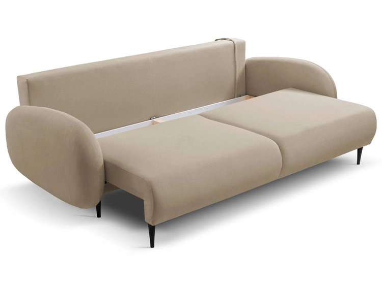 Schlafsofa mit Bettfunktion und Bettkasten Alta Braun