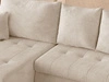 Ecksofa L-Form mit Schlaffunktion und Bettkasten Lino Beige