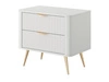 Nachttisch mit zwei Schubladen Latina Weiß