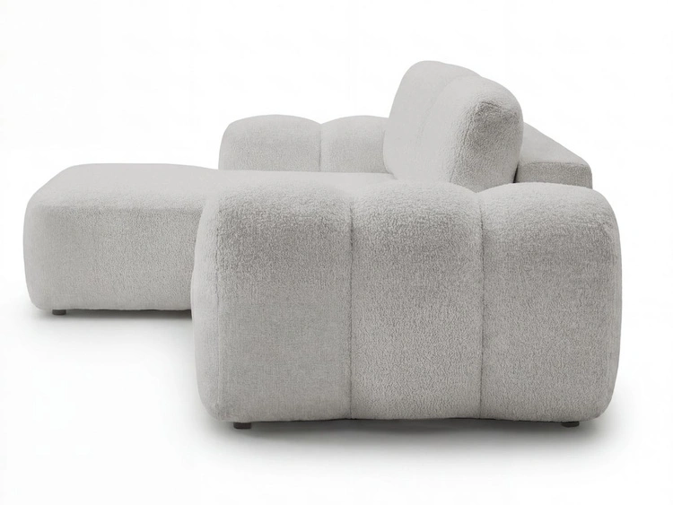 Ecksofa L-Form mit Schlaffunktion und Bettkasten Avelin Links Grau