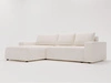 Ecksofa L-Form Links mit Schlaffunktion und Bettkasten Tazones Creme