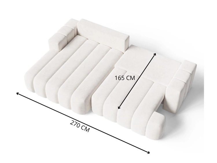 Ecksofa L-Form Links mit Schlaffunktion und Bettkasten Caleo Schwarz