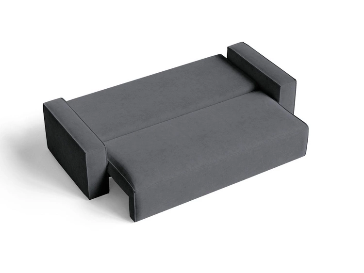 Schlafsofa mit Bettfunktion und Bettkasten Sivra Grau