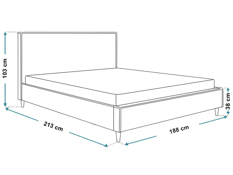 Polsterbett mit Lattenrost 180x200 Grenada Beige
