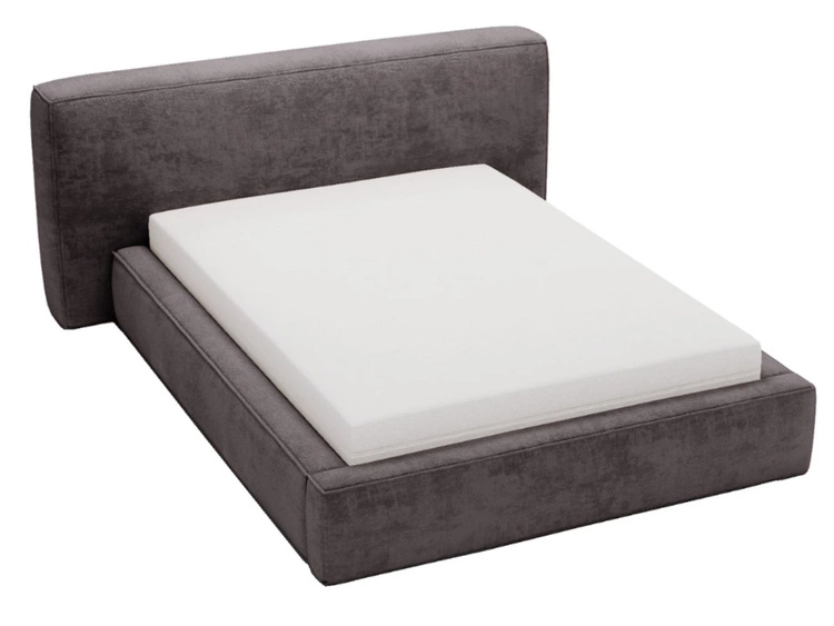 Polsterbett mit Bettkasten und Lattenrost 140x200 Monza Dunkelgrau