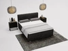 Boxspringbett mit Bettkasten 180x200 Forte Schwarz