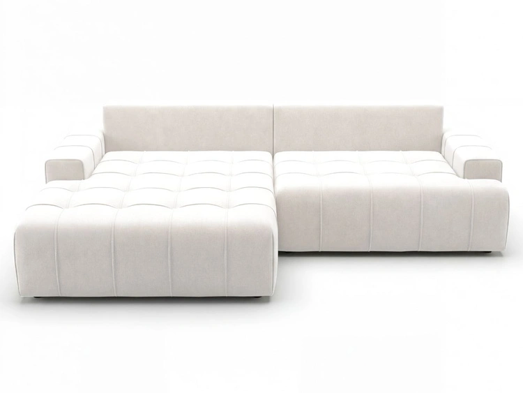 Ecksofa L-Form mit Schlaffunktion und Bettkasten Tulio Links Creme
