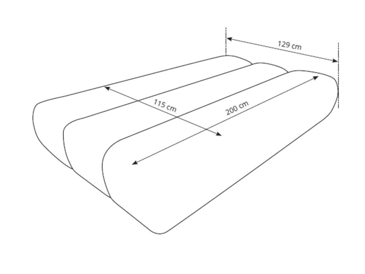 Schlafsofa mit verstellbarer Rückenlehne, Schlaffunktion und Bettkasten Figo Creme