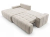 Ecksofa L-Form mit Schlaffunktion und Bettkasten Tulio Links Beige