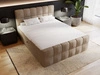 Boxspringbett mit Bettkasten 180x200 Bouclé-Stoff Alicante Braun