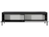 TV-Lowboard mit Türen 187 cm Sorano Schwarz