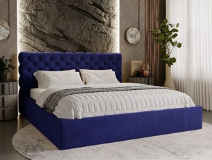 Polsterbett mit Bettkasten und Lattenrost 180x200 Apollo Blau