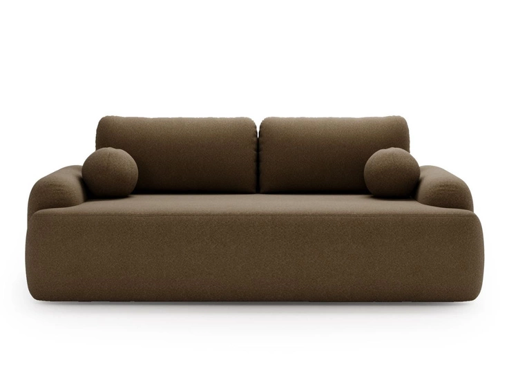 Sofa mit Schlaffunktion und Bettkasten Aurio Braun