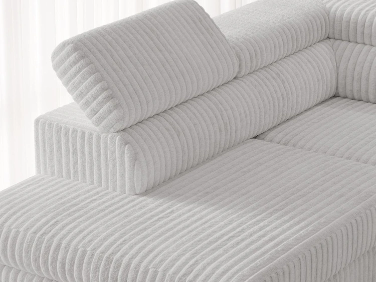 Wohnlandschaft mit Schlaffunktion und Bettkasten Argon Grau